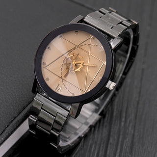 Fashion Gear Compass Turntable Steel Watch