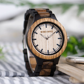 Wooden couple watch