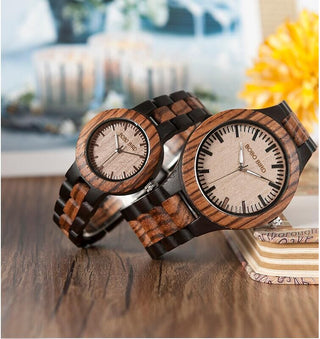 Wooden couple watch
